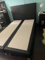 Bed, Ophalen, Zwart, Tweepersoons, 140 cm