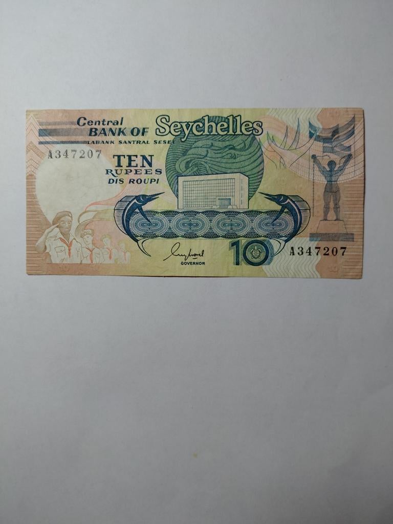 Seychelles 10 rupees 1989, Postzegels en Munten, Bankbiljetten | Amerika, Ophalen of Verzenden, Midden-Amerika