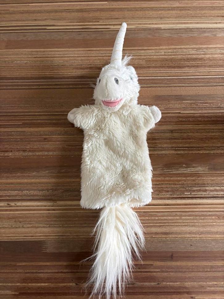 Handpop eenhoorn van de Puppet Company, Kinderen en Baby's, Speelgoed | Knuffels en Pluche, Zo goed als nieuw, Overige typen, Ophalen of Verzenden
