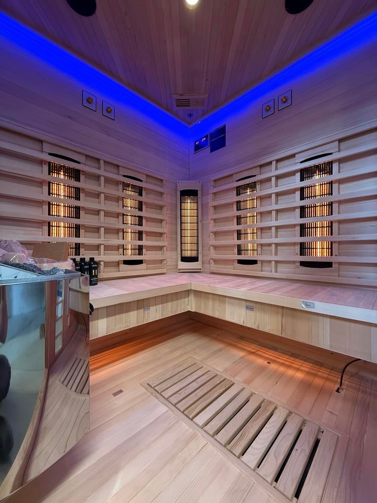 Combi Sauna (Fins + Infrarood) - GRATIS BEZORGD + MONTAGE, Sport en Fitness, Sauna, Ophalen of Verzenden, Nieuw, Fins of Traditioneel