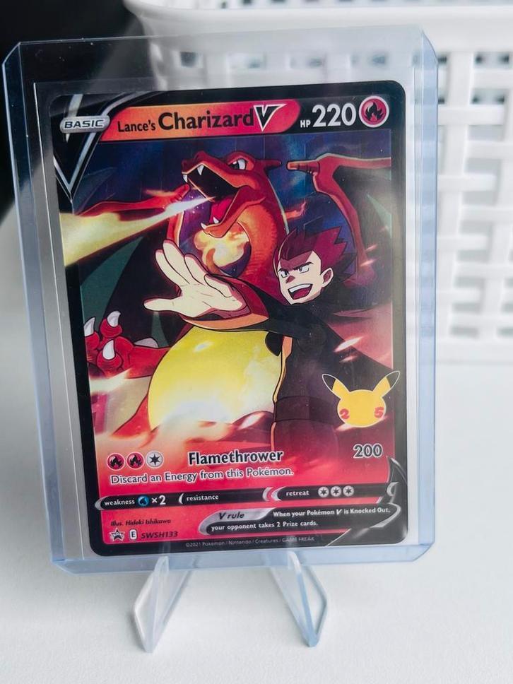 Lance's Charizard V Pokémon kaart SWSH133, Ophalen of Verzenden, Zo goed als nieuw, Losse kaart, Foil