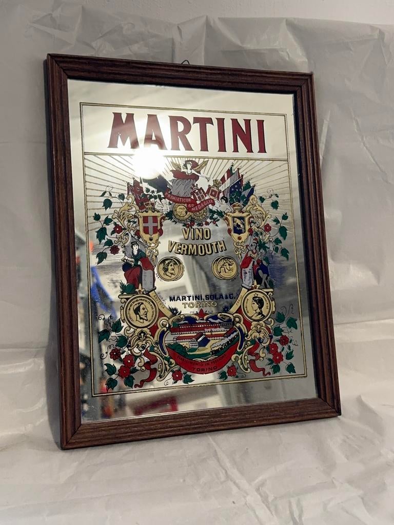 Reclame spiegel Martini, Antiek en Kunst, Antiek | Spiegels, Ophalen of Verzenden