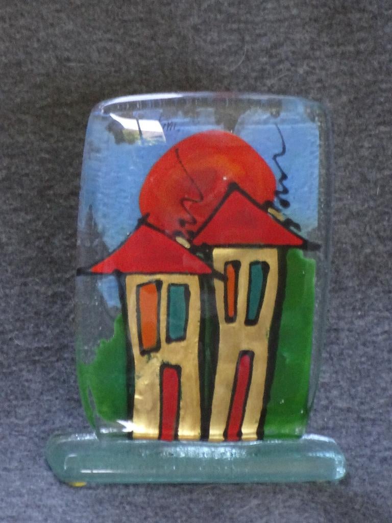 Eratini Griekse glaskunst, design, fusing glas., Antiek en Kunst, Kunst | Designobjecten, Ophalen of Verzenden