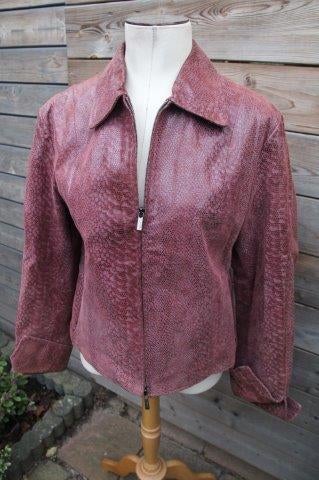Jas donkerrood Arma mt 40 leer Vaste prijs AANBIEDING, Kleding | Dames, Jasjes, Kostuums en Pakken, Zo goed als nieuw, Jasje, Maat 38/40 (M)