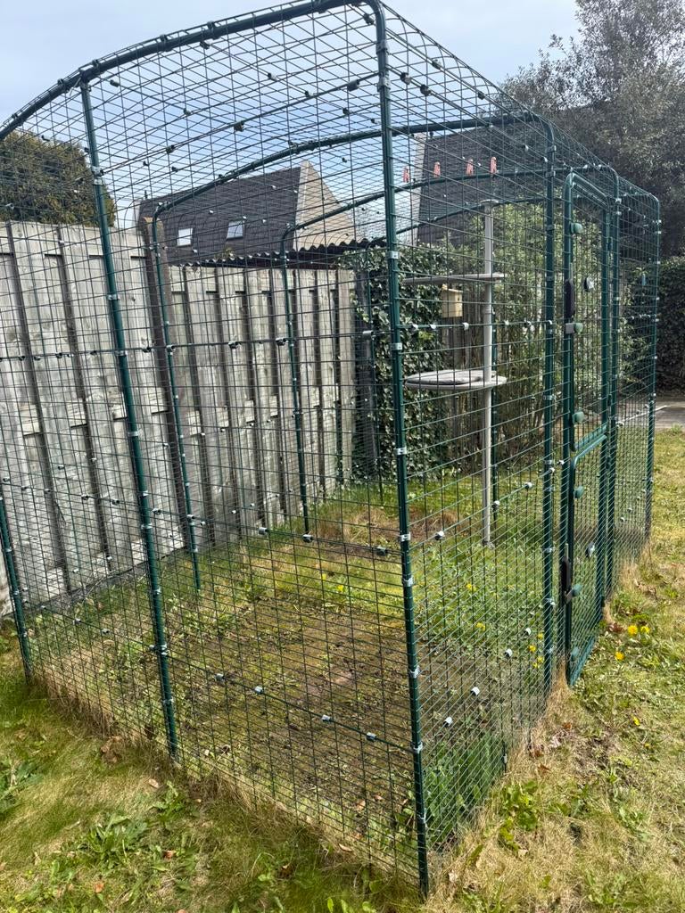 Kattenren of kippenren Omlet 2x3x2 incl dekzeil, Dieren en Toebehoren, Ophalen, Zo goed als nieuw, 110 cm of meer, 100 cm of meer