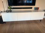 IKEA Besta TV meubel - Zo goed als nieuw met glasplaat, 100 tot 150 cm, Ophalen of Verzenden, Minder dan 100 cm, 25 tot 50 cm