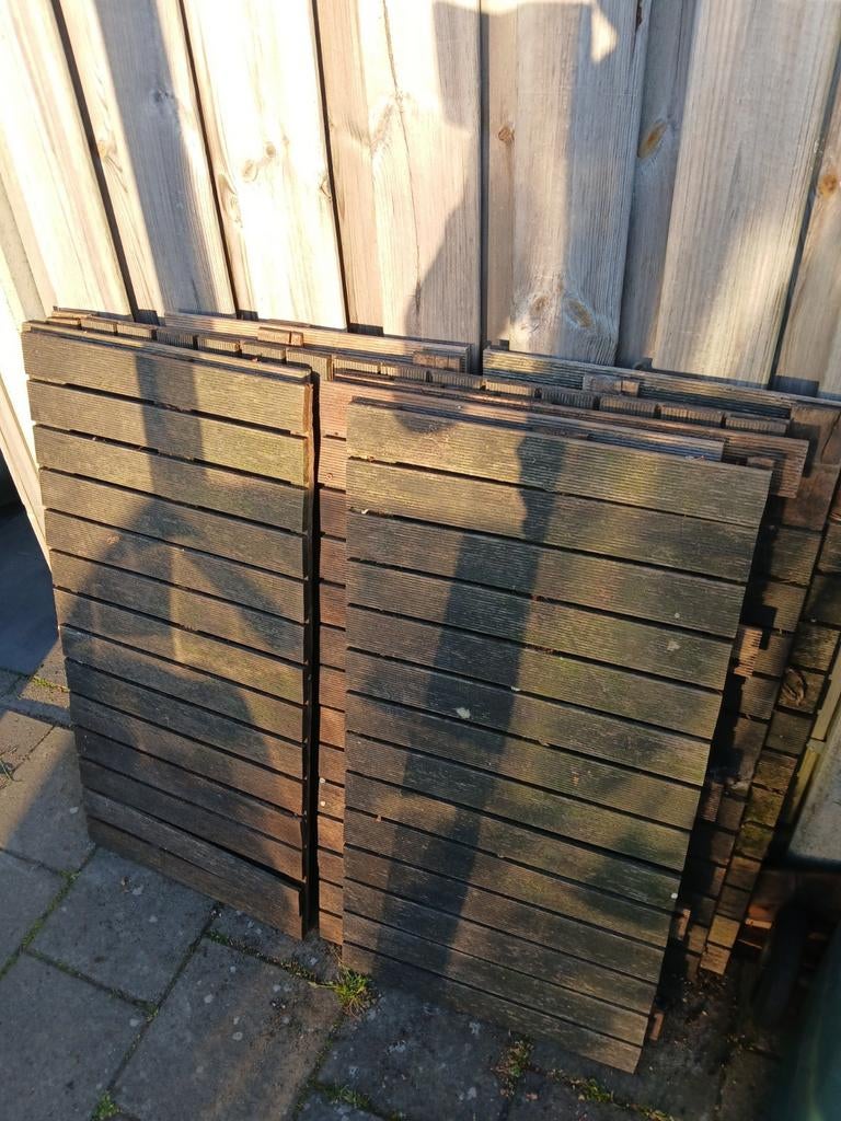 Gratis diverse houten vlonderplanken - Ophalen Andel, Tuin en Terras, Ophalen, Gebruikt, Hout