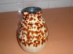 keramieke vaas bruin met beige, Antiek en Kunst, Ophalen of Verzenden