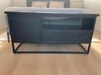 Tv meubel zwart metaal, Ophalen, Gebruikt, 100 tot 150 cm, Minder dan 100 cm