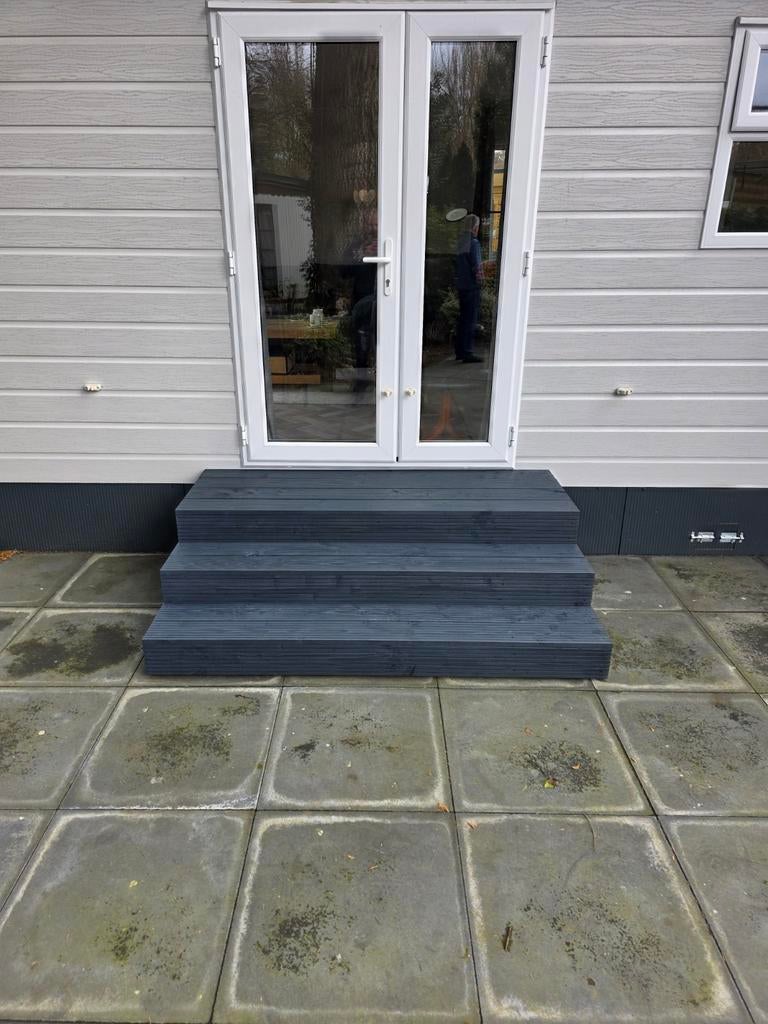 Prachtige chalet opstap, Stacaravan opstap, Recreatiewoning, Ophalen of Verzenden, Hout