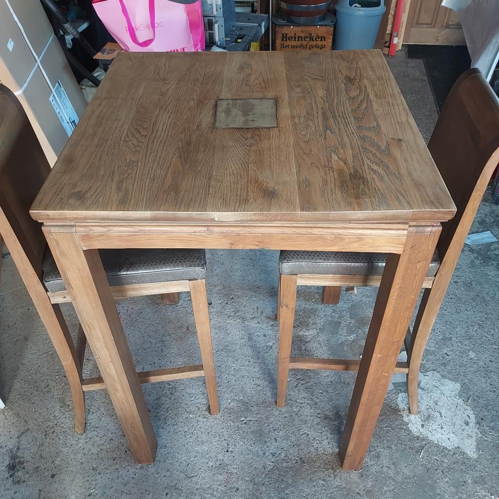 Leuke statafel met 2 krukken met leuning, Huis en Inrichting, Tafels | Statafels, Ophalen