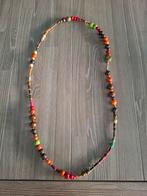 Ketting gekleurde kralen hout, Ophalen of Verzenden, Zo goed als nieuw, Bruin, Overige materialen