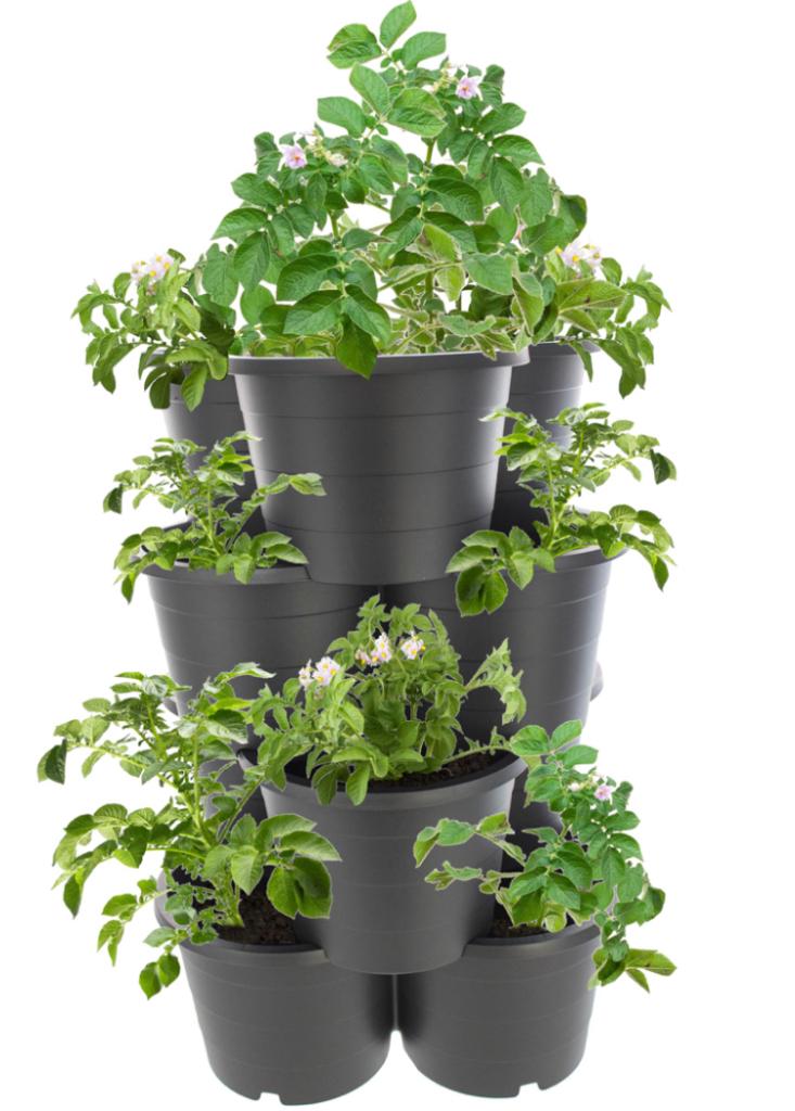 Stapelbare bloembak/plantenbak: bloemen/aardbei/aardappelen, Tuin en Terras, Bloembakken en Plantenbakken, Ophalen, Kunststof