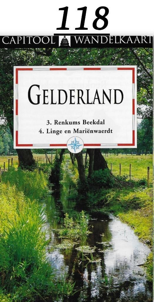 Pl118 capitool wandelkaart gelderland renkums beekdal, Boeken, Atlassen en Landkaarten, Ophalen of Verzenden, 1800 tot 2000, Nederland