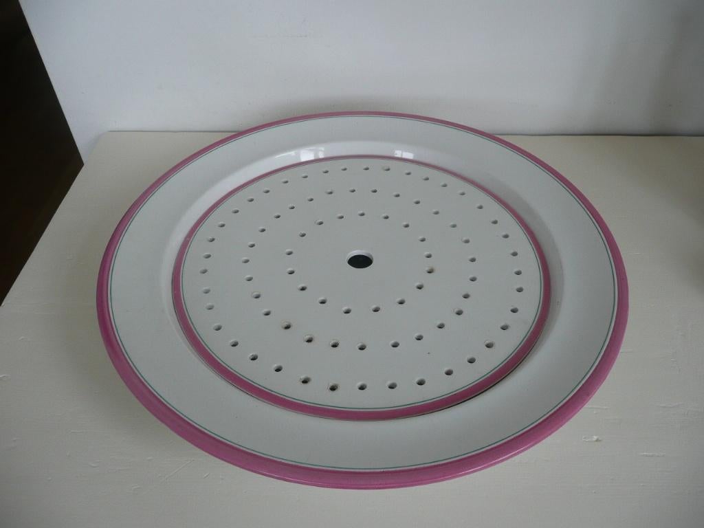 Vintage Wedgwood creamware schaal met zeef, Overige materialen, Ophalen of Verzenden, Wedgwood, Schaal of Schalen