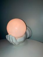 vintage keramiek hand wandlamp, Ophalen of Verzenden, Gebruikt, Glas