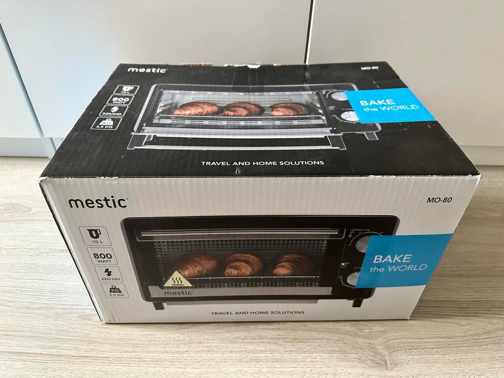 Mestic MO-80 Compact Oven - Camping & Thuis - Z.G.A.N., Ophalen, Minder dan 45 cm, Oven, Zo goed als nieuw