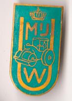 W. Mij.. / wals. robuust emaille dik metalen vintage broche, Verzenden, Zo goed als nieuw, Transport