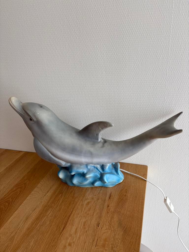 Heico lamp dolfijn (vintage), Ophalen of Verzenden, Zo goed als nieuw