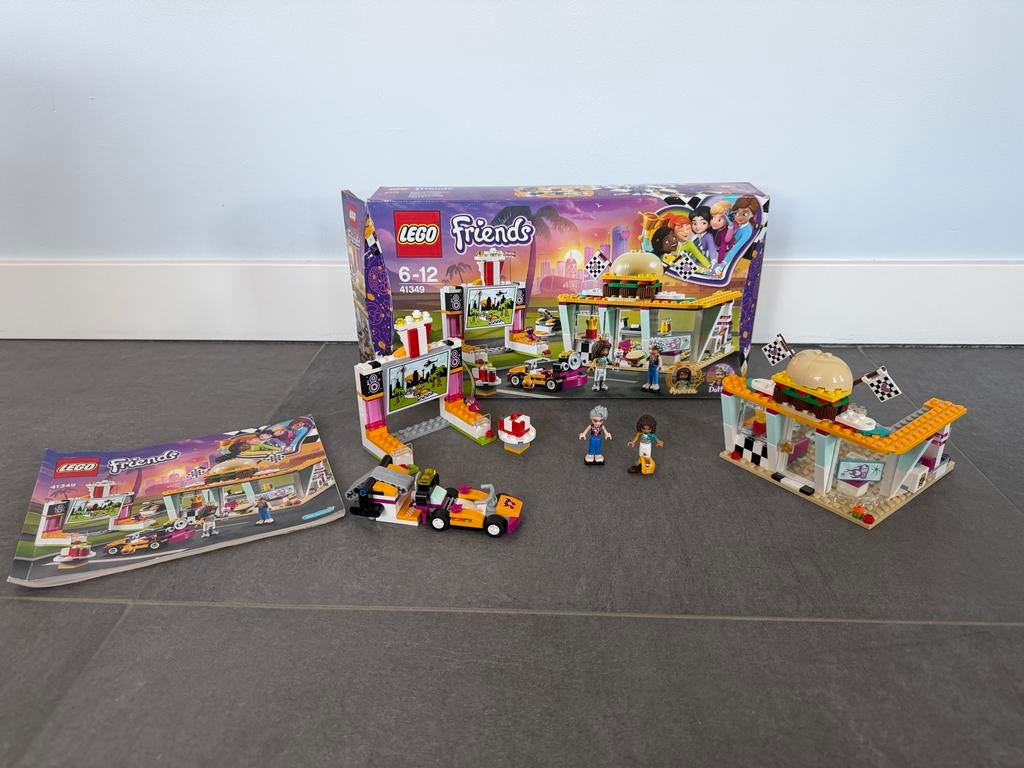 Lego Friends 41349 Go-kart diner / hamburgerrestaurant, Lego, Friends, Ophalen of Verzenden, Zo goed als nieuw