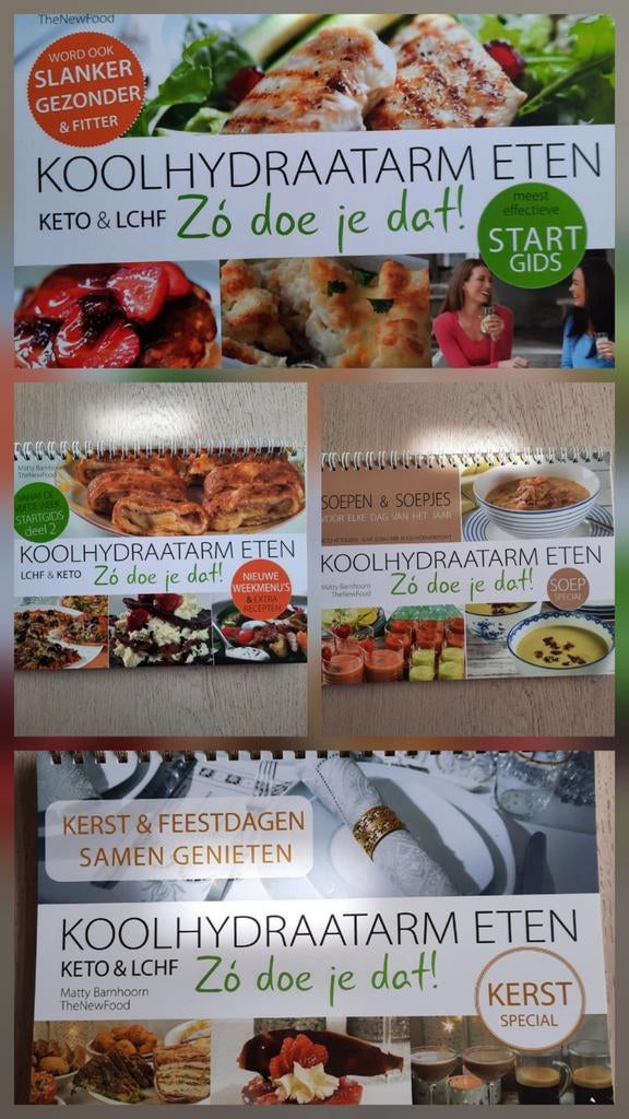 4x Koolhydraatarm eten, zo doe je dat! - Matty Barnhoorn, Ophalen of Verzenden, Zo goed als nieuw, Gezond koken