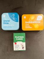HEMA Spellenpakket: Show Time, Babbelblik & Speelkaarten, Drie of vier spelers, Ophalen of Verzenden, Zo goed als nieuw