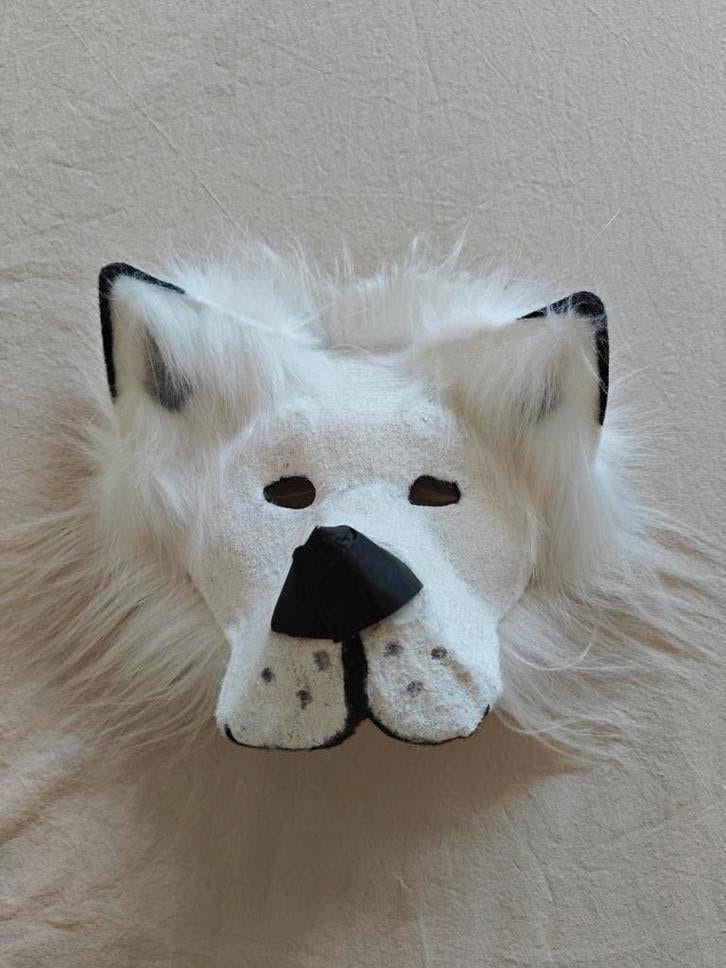 Wolven/honden masker, handgemaakt, Ophalen of Verzenden, Zo goed als nieuw, Accessoires