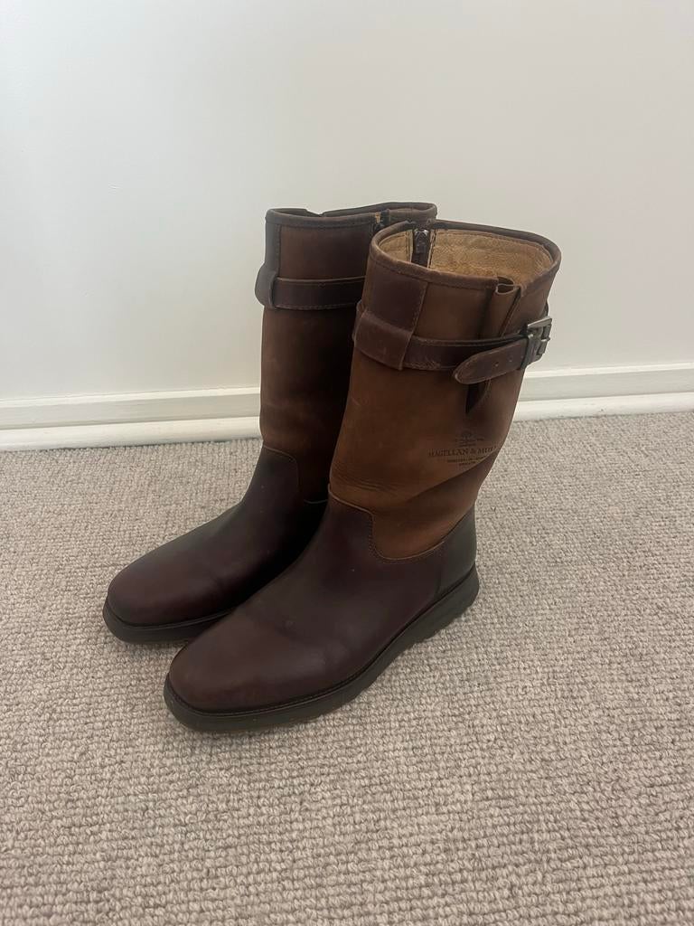 Magellan & Mulloy halfhoge laarzen maat 38-38,5 Bruin, Kleding | Dames, Schoenen, Bruin, Lage of Enkellaarzen, Ophalen of Verzenden