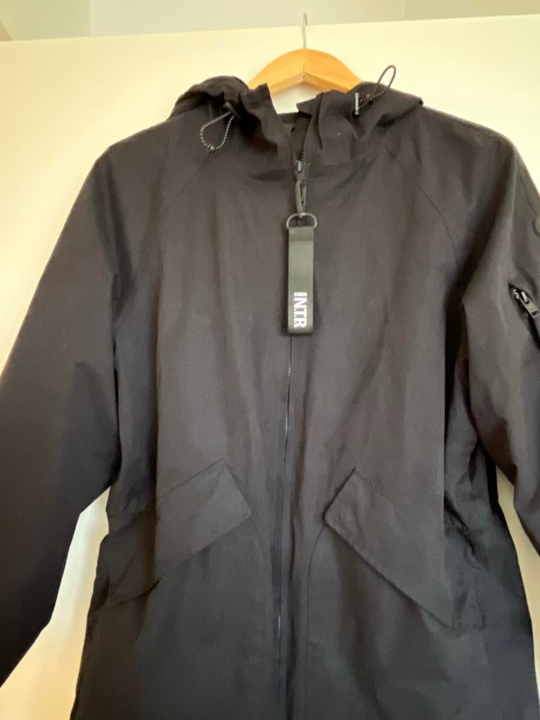 Zwarte Parka Regenjas - Maat S/M, Ophalen of Verzenden, Zo goed als nieuw, Maat 36 (S), Zwart