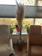 Grote vaas met pampasgras, 100cm hoog, 30cm doorsnee, Overige kleuren, Ophalen of Verzenden, 75 cm of meer, Glas