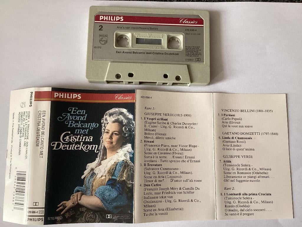 Christina Deutekom Een avond belcanto met MC, Gebruikt, Klassiek, 1 bandje, Ophalen of Verzenden