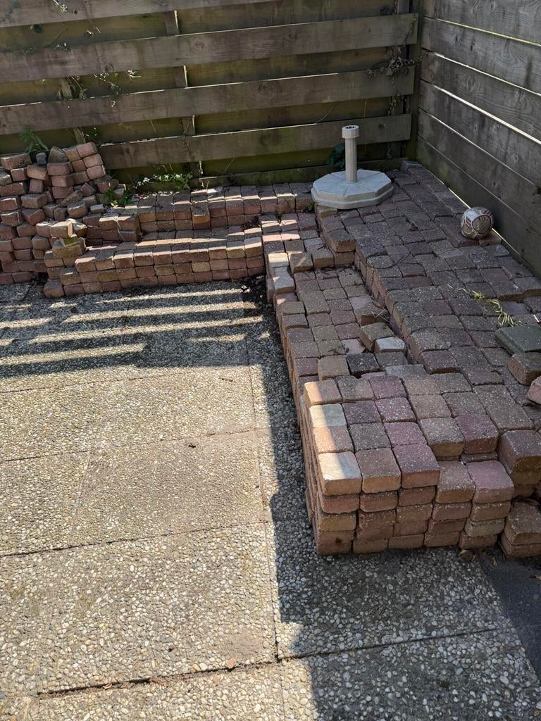 Halve klinkers Gratis af te halen, Tuin en Terras, Ophalen of Verzenden, Zo goed als nieuw, Beton, Klinkers