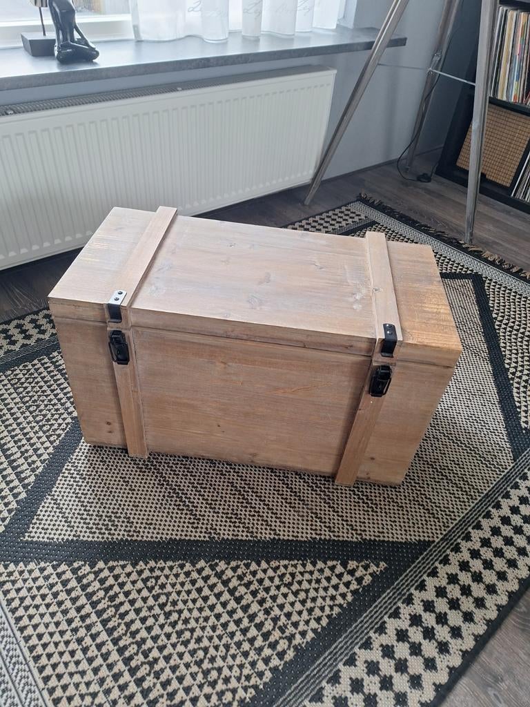 Houten kist dekenkist, Huis en Inrichting, Woonaccessoires | Kisten, Ophalen, Gebruikt, 50 tot 100 cm, Minder dan 50 cm