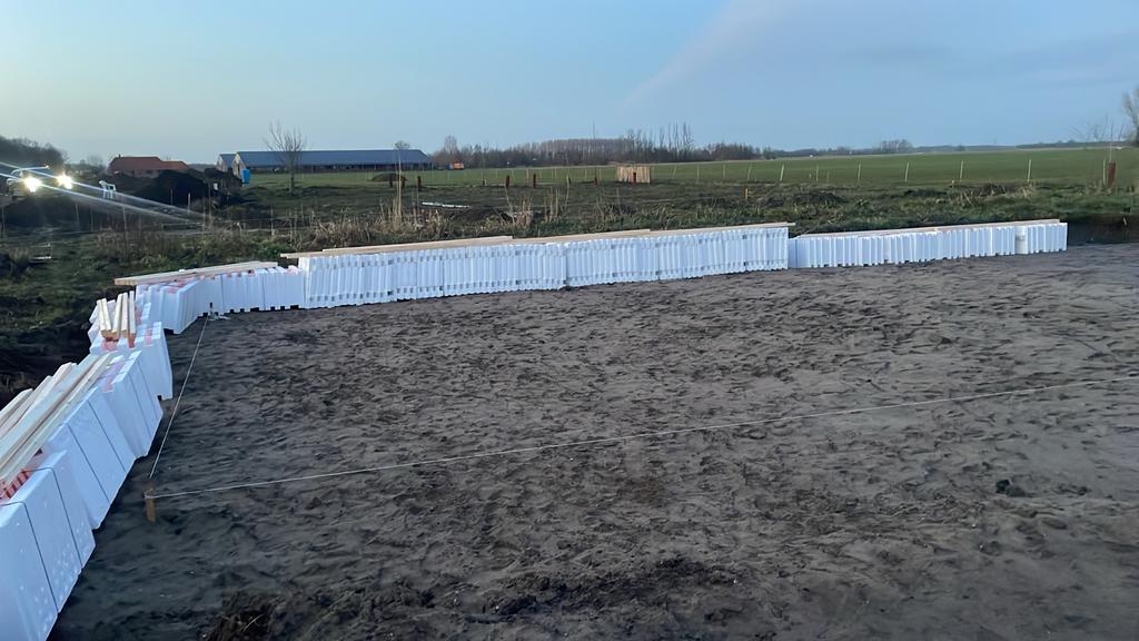 EPS Powerkist palenfundering, Gebruikt, 15 m² of meer, Piepschuim (Tempex), Ophalen