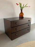 Midcentury vintage ladekastje ‘70, Ophalen, Gebruikt, Teakhout, 50 tot 100 cm