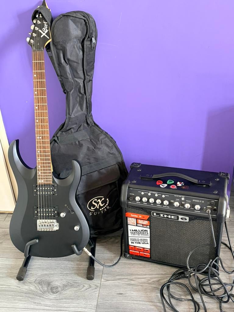 SX elektrische gitaar line 6 spider iv 15 amplifier, Ophalen of Verzenden, Zo goed als nieuw, Solid body, Overige merken