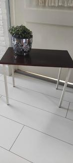 Vintage bijzettafeltje plantentafeltje bruin wit, Minder dan 45 cm, Minder dan 55 cm, Gebruikt, Ophalen of Verzenden