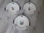 Drie mooie Disney pap bord/ warmwater bord jaren 60, Verzamelen, Disney, Ophalen of Verzenden, Donald Duck, Gebruikt, Servies