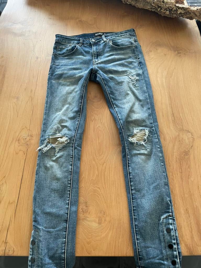 Rivero broeken: zwart, grijs en blauw, Kleding | Heren, Spijkerbroeken en Jeans, Ophalen of Verzenden, Gedragen, Zwart, W33 - W34 (confectie 48/50)