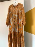 Two Sisters maxi jurk soepele sari stof one size, Maat 38/40 (M), Oranje, Ophalen of Verzenden, Zo goed als nieuw