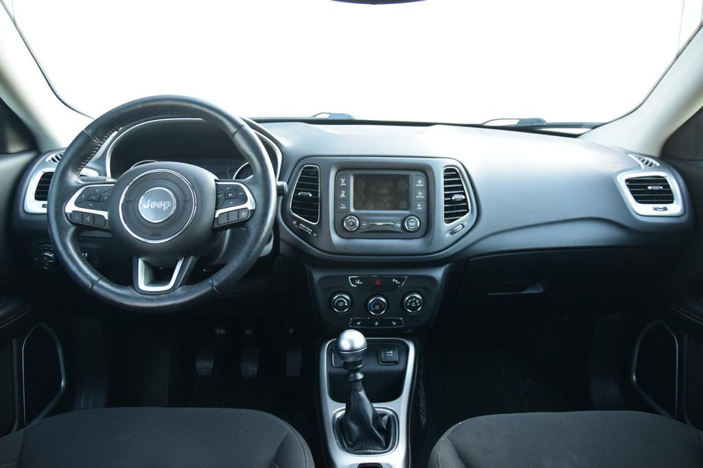 Jeep Compass 1.4 MultiAir Longitude Stuur/Stoelverwarming Au, Auto's, Jeep, Voorwielaandrijving, Gebruikt, 4 cilinders, Zwart