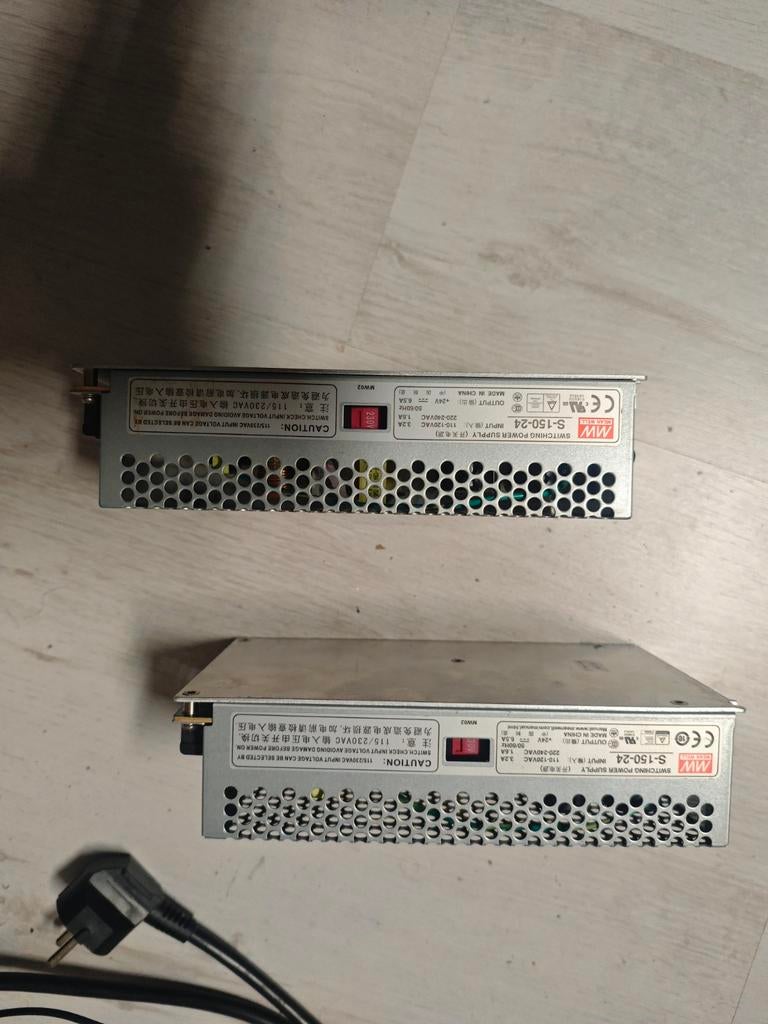 Mean Well S-150-24 Switching Power Supply (2 stuks), Ophalen of Verzenden, Nieuw
