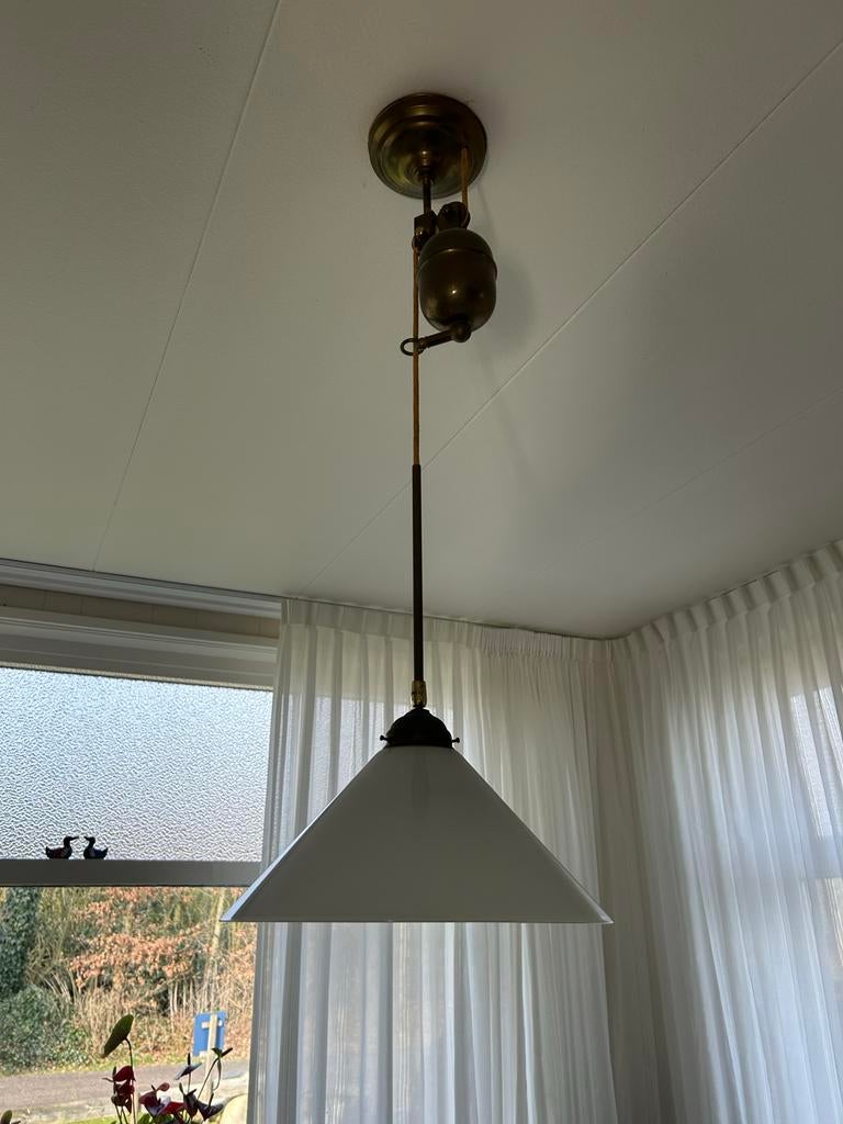Mooie Annetiek lamp, Ophalen, Gebruikt, Glas, Minder dan 50 cm