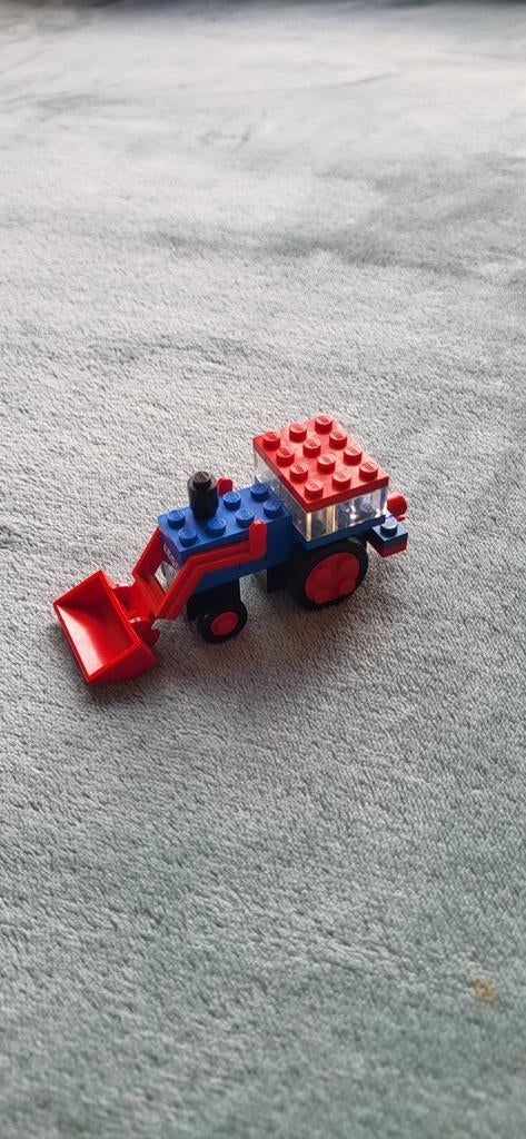 Lego traktor graaf machine met schuif hef mast (set 604-2), Gebruikt, Lego, Ophalen of Verzenden, Complete set