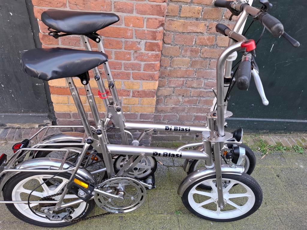 2 Di blasi Rvs vouwfietsen in goeie staat, Fietsen en Brommers, Fietsen | Vouwfietsen, Gebruikt, 16 tot 18 inch, Versnellingen
