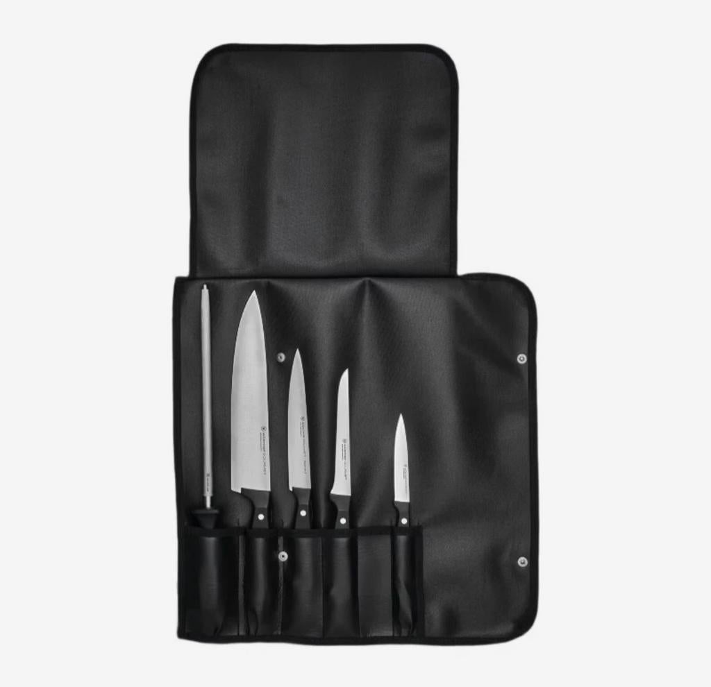 Wüsthof 6 delige Prof. Messenset in Foedraal Nieuw!, Nieuw, Ophalen of Verzenden, Rvs of Chroom, Vaatwasserbestendig