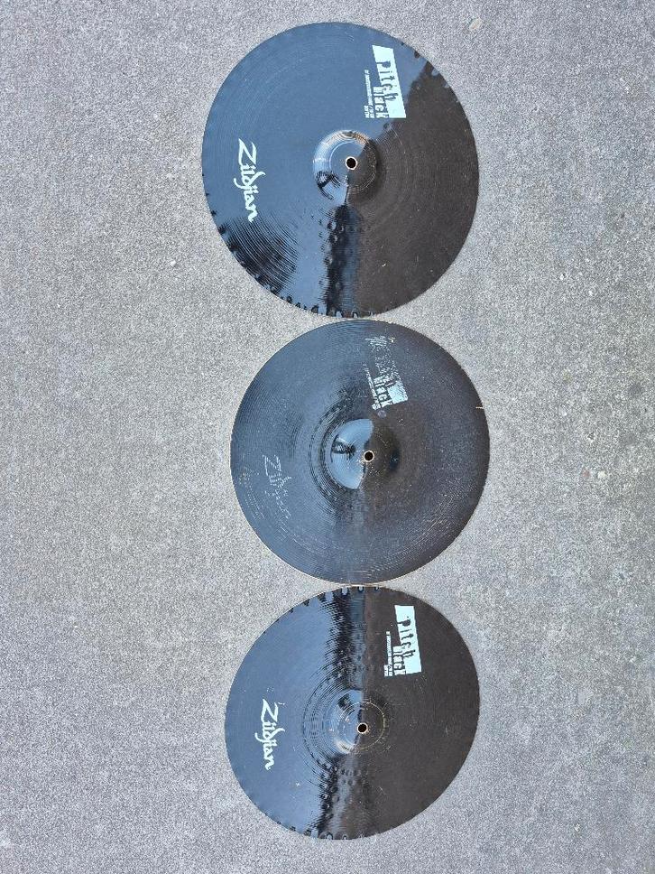 Zildjian pitch black 15" hihat, Muziek en Instrumenten, Instrumenten | Onderdelen, Gebruikt, Drums of Percussie, Ophalen