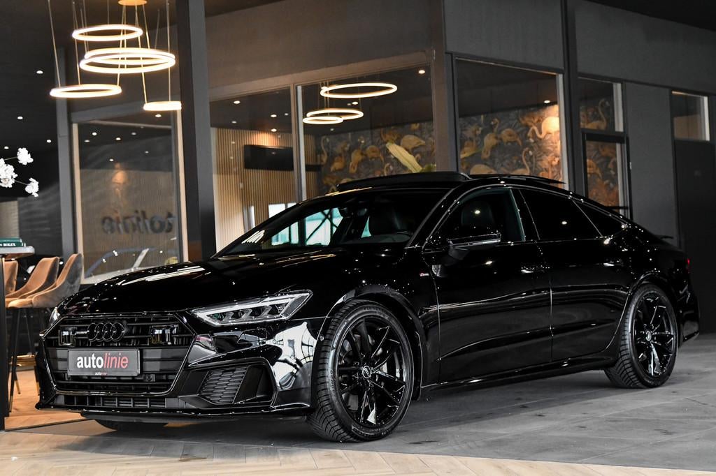 Audi A7 Sportback 50 TFSI e quattro Comp. 3x S-Line. Pano, A, Gebruikt, 4 cilinders, 4 stoelen, Zwart