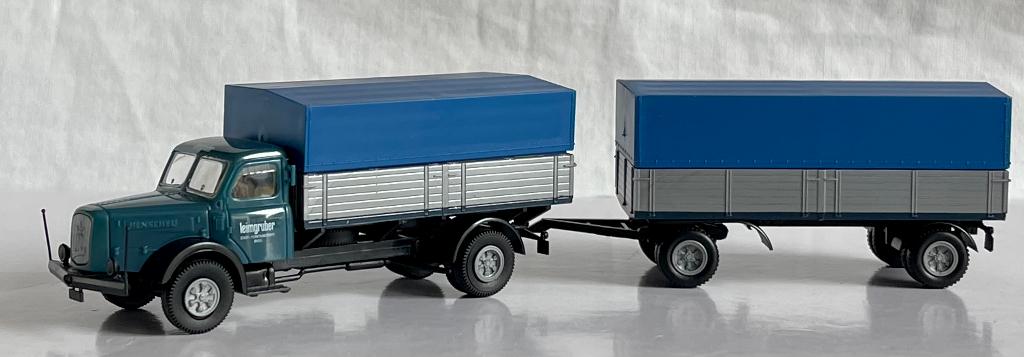 Brekina: Henschel combinatie "Leimgruber", Ophalen of Verzenden, Zo goed als nieuw, Bus of Vrachtwagen, Brekina