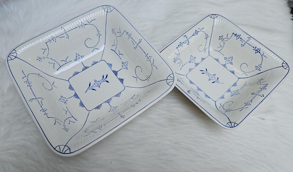 Set van 2 vierkante slakommen Boch Copenhague, Huis en Inrichting, Keuken | Servies, Gebruikt, Ophalen of Verzenden, Kom(men)